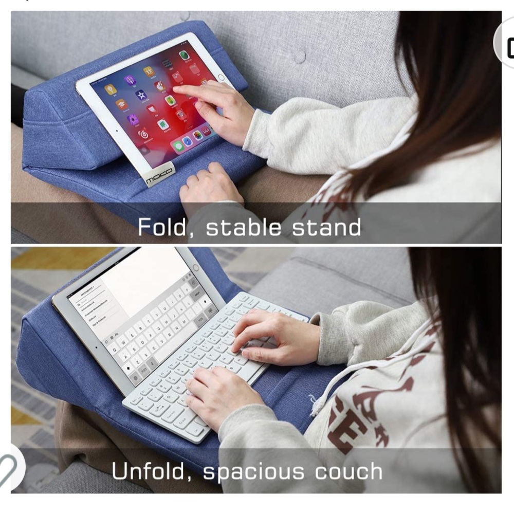 Moko tablet stand or lap rest comfortable adjustable washable cover lightweight - Picture 4 of 11